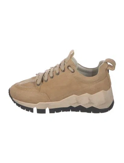 Pre-owned Pierre Hardy Suede Sneakers In Neutral