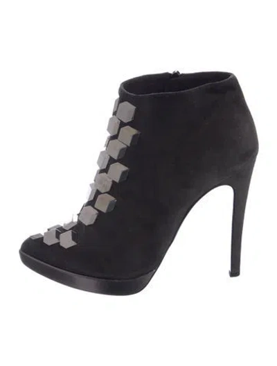 Pre-owned Pierre Hardy Suede Studded Accents Pumps In Black