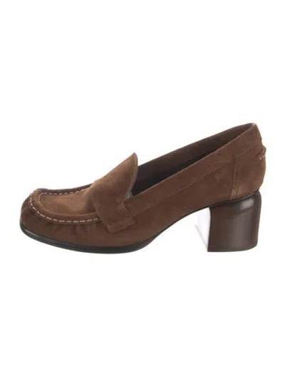 Pre-owned Pierre Hardy Suede Whipstitch Trim Pumps W/ Tags In Brown
