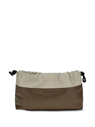 Pierre Hardy Twin Drawstring-closure Colour-block Clutch Bag In Brown