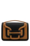Pierre Hardy Alpha Colorblock Flap Leather Crossbody Bag In Cognacblack