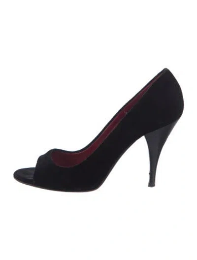 Pre-owned Pierre Hardy Velvet Pumps In Black