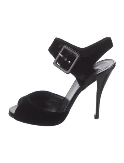 Pre-owned Pierre Hardy Velvet Slingback Pumps In Black
