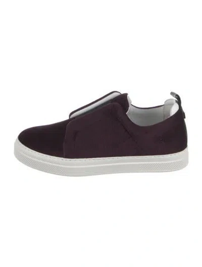 Pre-owned Pierre Hardy Velvet Sneakers W/ Tags In Pink