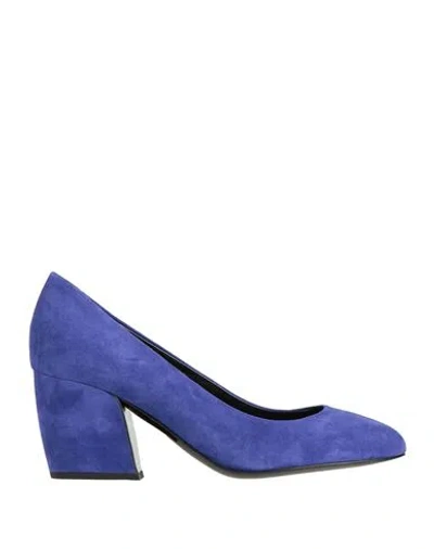 Pierre Hardy Woman Pumps Bright Blue Size 11 Soft Leather