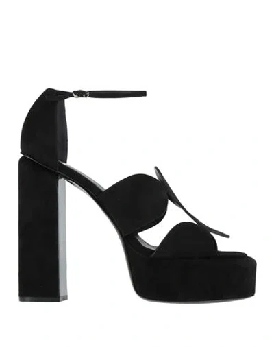 Pierre Hardy Woman Sandals Black Size 10.5 Leather