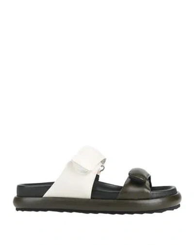 Pierre Hardy Woman Sandals Dark Green Size 8 Calfskin