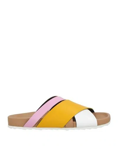 Pierre Hardy Woman Sandals Marigold Size 8 Leather In Orange