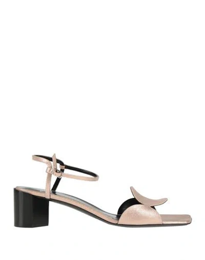 Pierre Hardy Woman Sandals Rose Gold Size 10.5 Lambskin