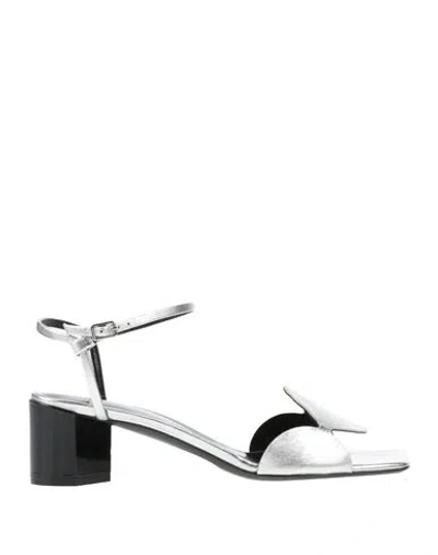 Pierre Hardy Woman Sandals Silver Size 7 Lambskin