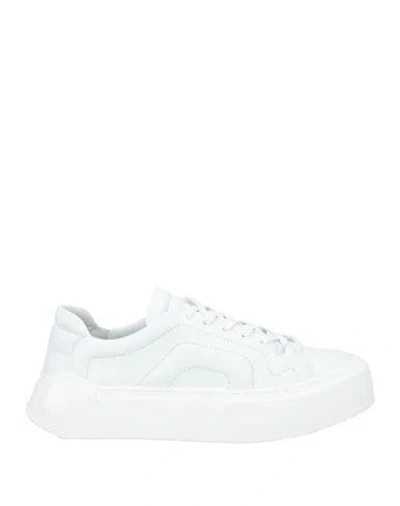 Pierre Hardy Woman Sneakers White Size 11 Calfskin In White