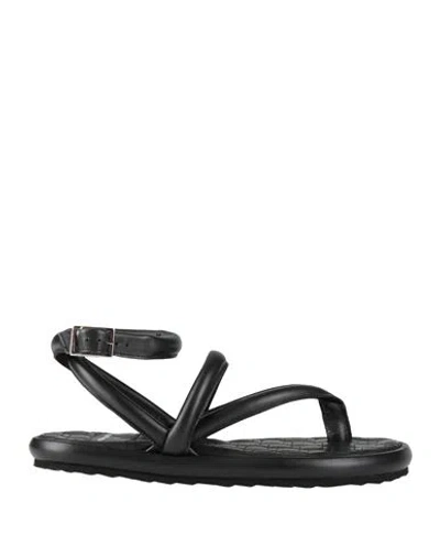 Pierre Hardy Woman Thong Sandal Black Size 7 Calfskin