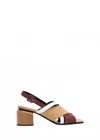 Pierre Hardy Women's Alpha Cross Sandal In Burgundy Cappucino White In Multi