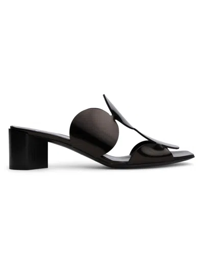 Pierre Hardy Bulles 55mm Cutout Suede Mules In Black