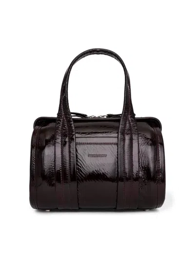 Pierre Hardy Women's Nano Cab Patent Leather Top Handle Bag In Burgundy