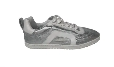 Pierre Hardy Women's Start Sneakers In Metal Grain Calf Silver White In Multi