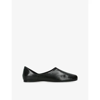 Pierre Hardy Womens  Pia Leather Slip-on Flats In Black