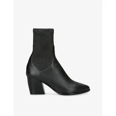 Pierre Hardy Womens  Rodeo Grain Leather Heeled Ankle Boots In Black