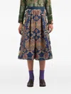 Pierre-louis Mascia A-line Geometric-pattern Midi Skirt In Blue