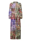 Pierre-louis Mascia Abstract-pattern Belted Maxi Dress In Multi