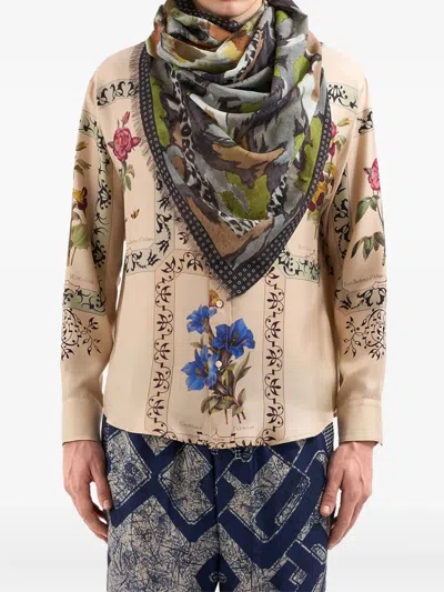 Pierre-louis Mascia Abstract-print Scarf In Multi
