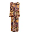 Pierre-louis Mascia Woman Maxi Dress Mustard Size L Silk In Brown