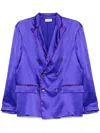 Pierre-louis Mascia Adana Silk Jacket In Purple