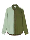 Pierre-louis Mascia Adanar Two-tone Piped Shirt In Green