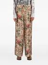 Pierre-louis Mascia Adanastr Floral-panelled Wide-leg Trousers In Multi