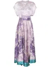 Pierre-louis Mascia Adanaster Midikleid In Violett
