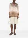 Pierre-louis Mascia Adastrgum Landscape-print Silk Top In Brown