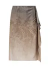 Pierre-louis Mascia Stretch-silk Skirt In Beige