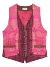 Pierre-louis Mascia Alodox Paisley-pattern Waistcoat In Pink