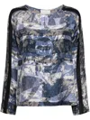 Pierre-louis Mascia Aloe Blouse In Blue