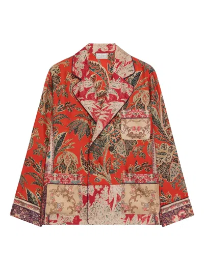 Pierre-louis Mascia Aloe Double-breasted Blazer In Red