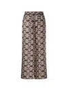 Pierre-louis Mascia Aloe Patterned Drawstring Trousers In Gray