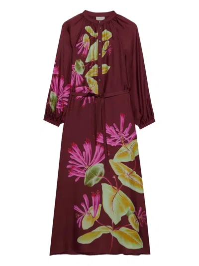 PIERRE-LOUIS MASCIA ALOE FLORAL-PRINT BELTED DRESS