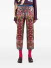 Pierre-louis Mascia Aloe Floral-print Drawstring Trousers In Multi