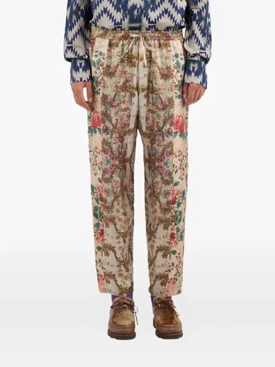 Pierre-louis Mascia Floral-print Panelled Trousers In Multi