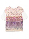 Pierre-louis Mascia Aloe Floral Print T-shirt In Neutral