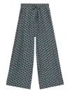 Pierre-louis Mascia Aloe Geometric-print Drawstring Trousers In Multi