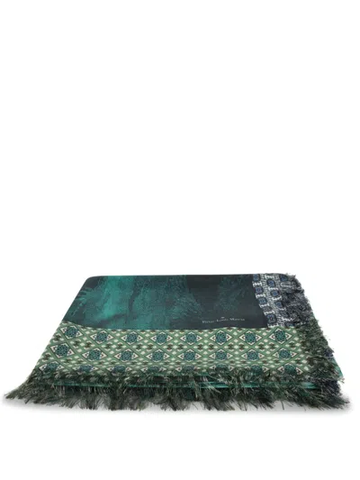 PIERRE-LOUIS MASCIA ALOE LIGHT BLUE MULTICOLOR SCARF