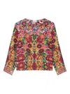 Pierre-louis Mascia Aloe Longsleeve Silk Shirt In Multi