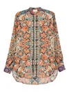 Pierre-louis Mascia Pierre Louis Mascia Printed Silk Shirt In Orange