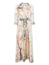 Pierre-louis Mascia Printed Maxi Dress In Neutrals