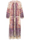 Pierre-louis Mascia Aloe Midi Dress In Pink