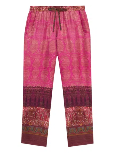 Pierre-louis Mascia Aloe Paisley-print Drawstring Trousers In Multi