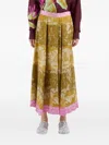Pierre-louis Mascia Aloe Panelled Print Skirt In Multi