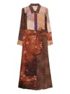 Pierre-louis Mascia Aloe Patchwork Belted Dress