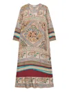 Pierre-louis Mascia Aloe Patterned Long-sleeve Maxi Dress